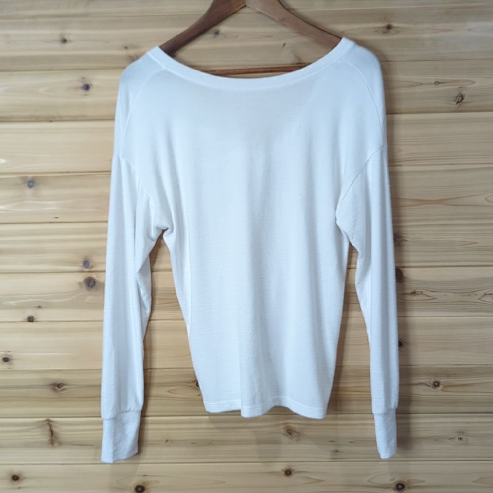 Wilfred Free Top Womens‎ XS White Twist Back Long Sleeve Top Aritizia